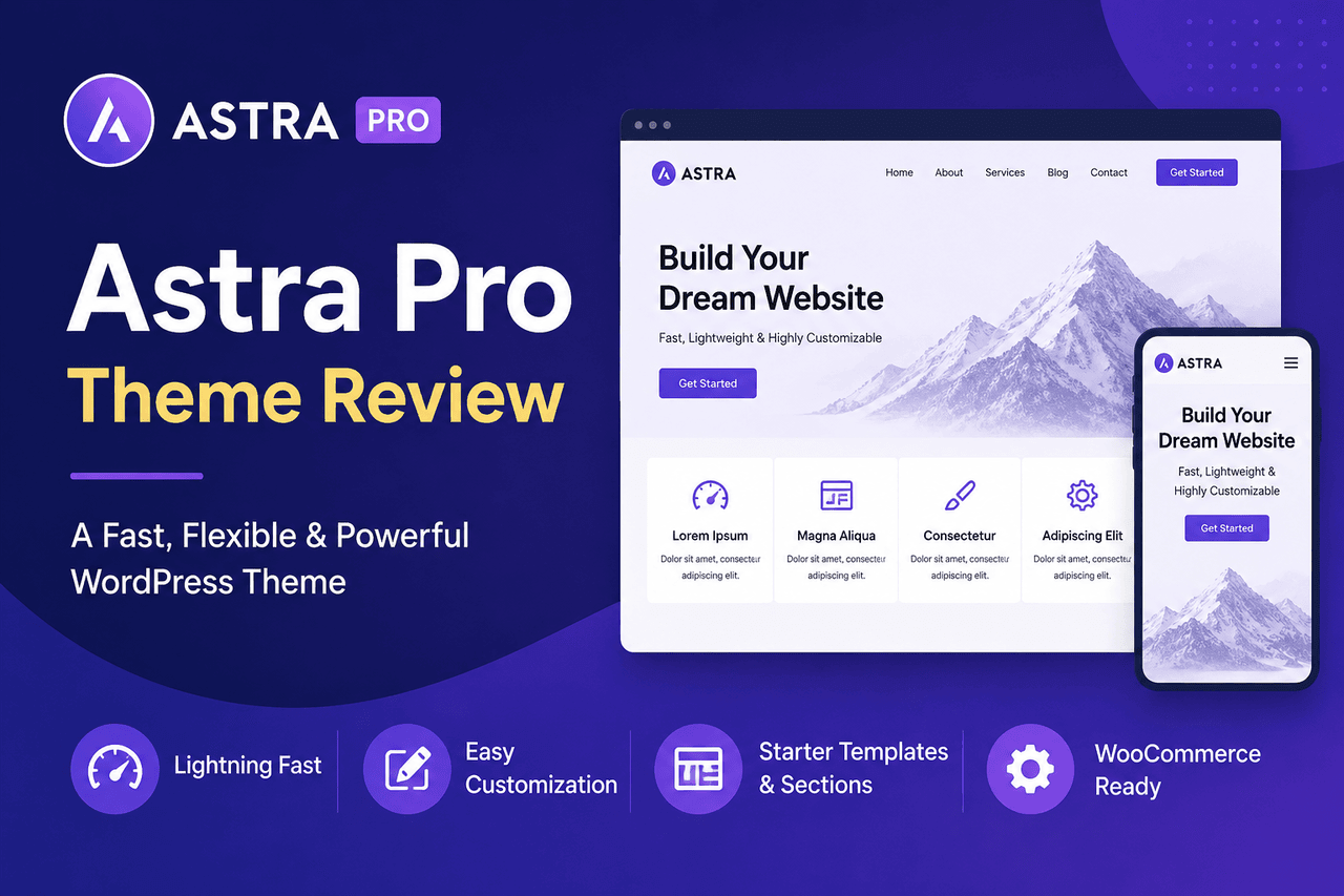 Astra Pro Theme Review: Speed, Features & Performance Tested astra pro theme review