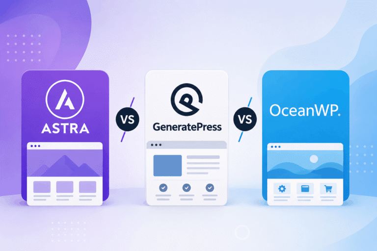 astra vs generatepress vs. oceanwp