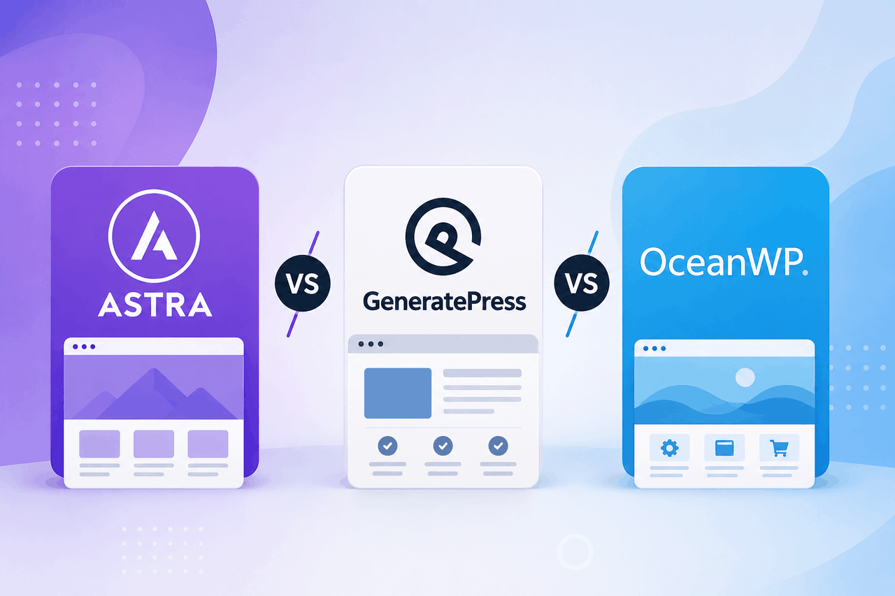astra vs generatepress vs. oceanwp