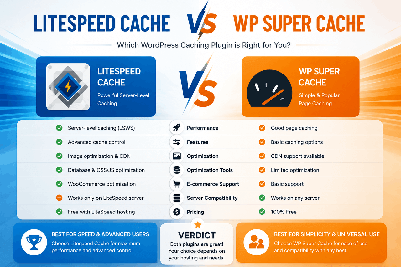litespeed cache vs wp super cache